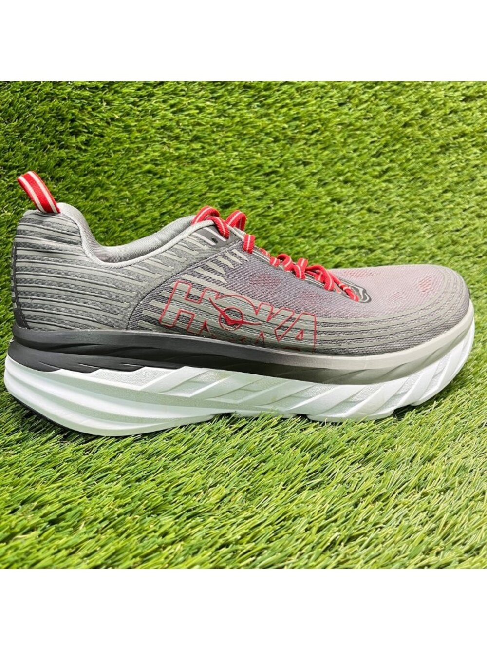 Hoka One One Bondi 6 Mens Size 11.5 Steel Gray Athletic Running Shoes Sneakers